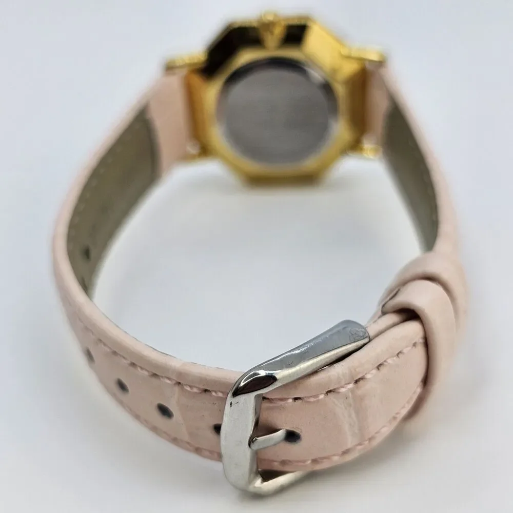 Choice Women's Octagon Watch 30MM White Dial New Pink Leather‎ Bands New Battery